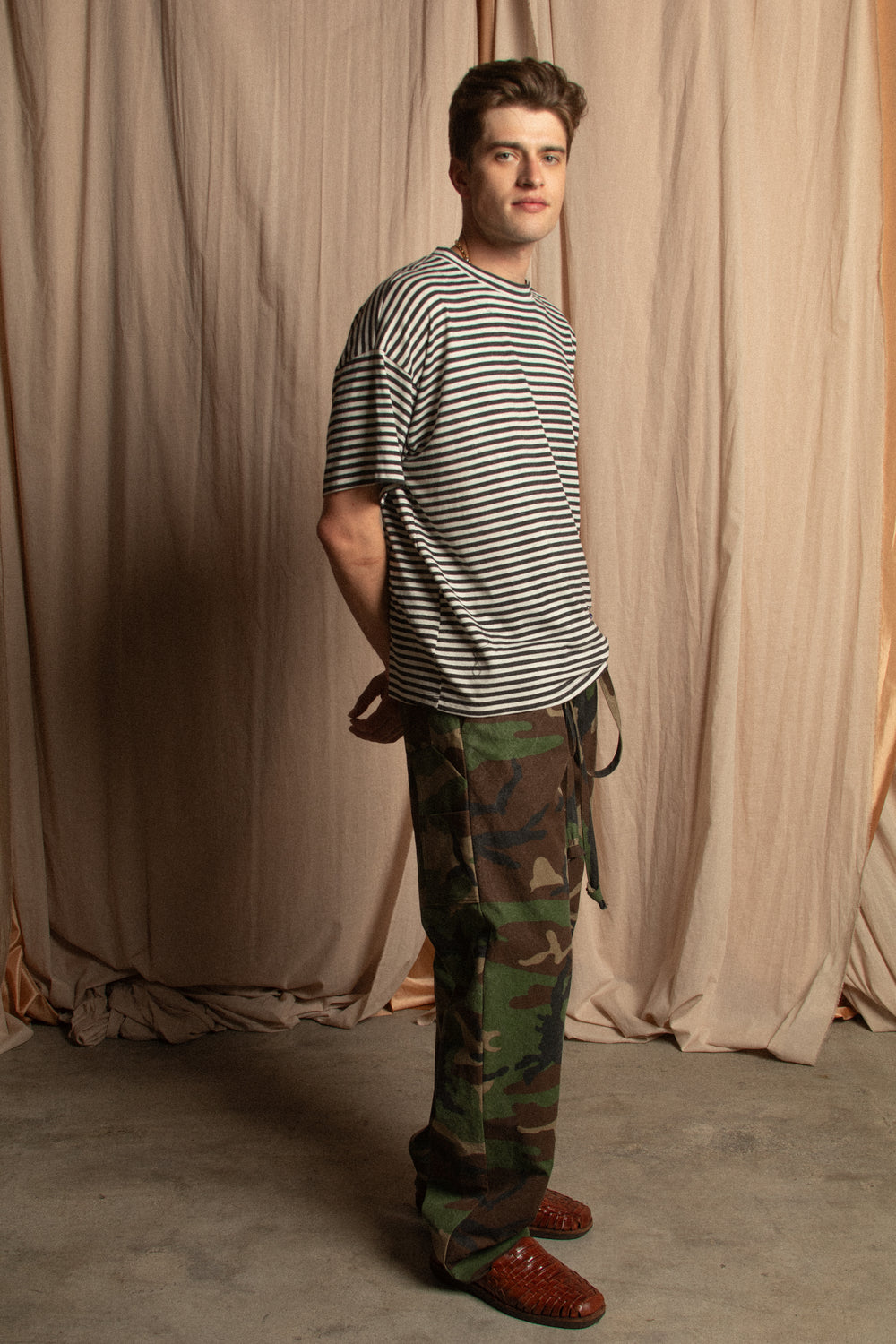 AMERICAN TEE - STRIPED B/W