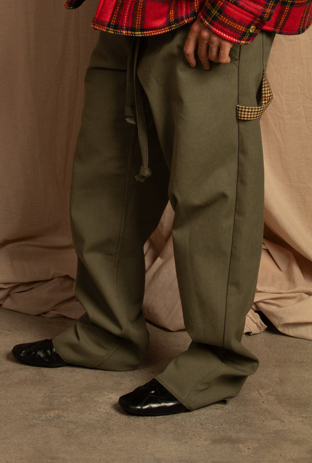 BOY PANT GREEN CANVAS SAGE